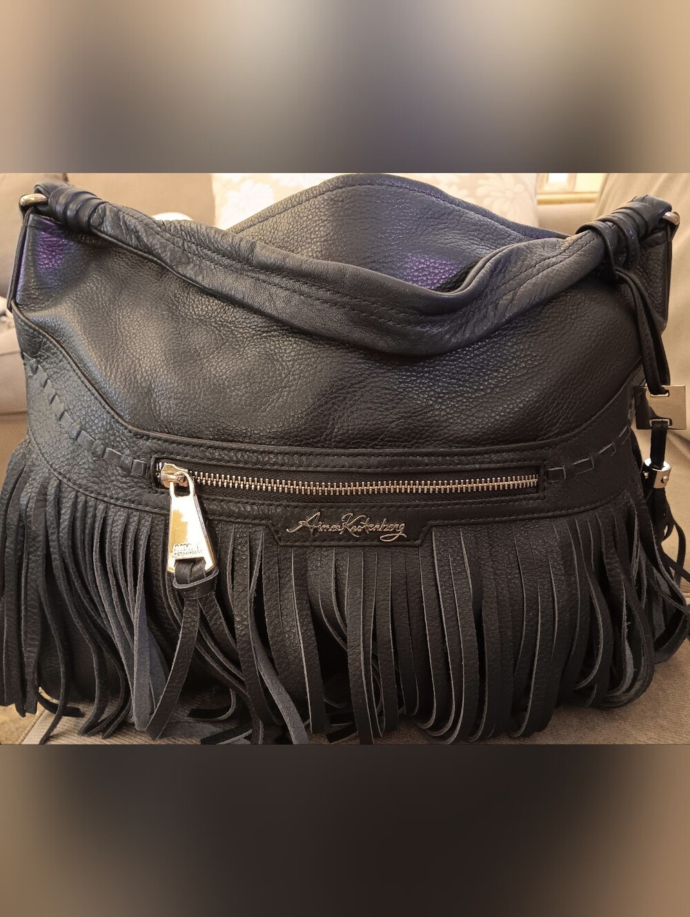 🔥AIMEE KESTENBERG LEATHER FRINGE HOBO BAG